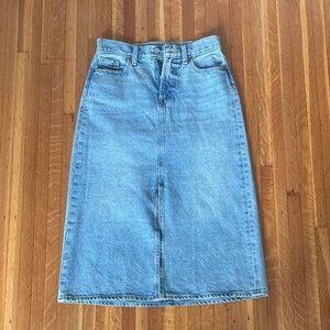 Old Navy Light Blue High-Rise Denim Skirt